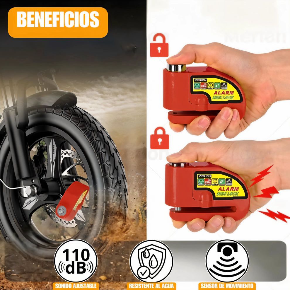 🚨Candado De Disco Con Alarma🚨